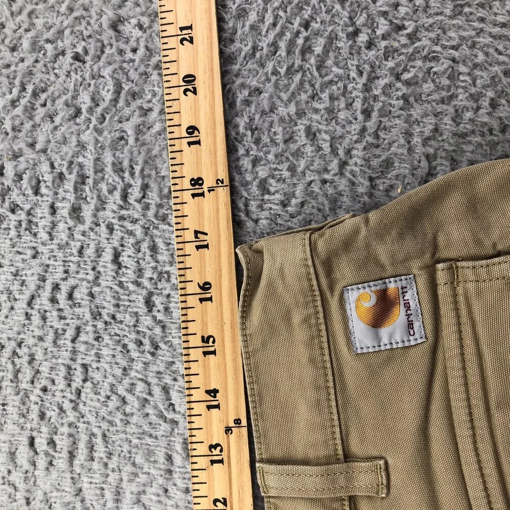 Carhartt Pants Mens 34x30 Beige Cargo Canvas Relaxed Straight Workwear Pockets